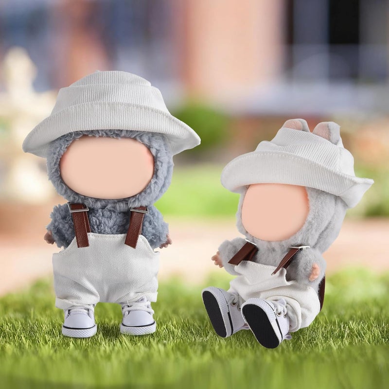 GDLSYLGHY Cute Doll Shoes for Lububu, Premium Doll Shoes for 4-7in Dolls, Compatible with Lububu Doll Clothing & Outfits(White Canvas) - Image 2